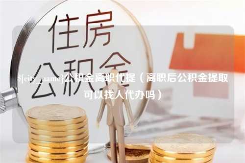 周口公积金离职代提（离职后公积金提取可以找人代办吗）